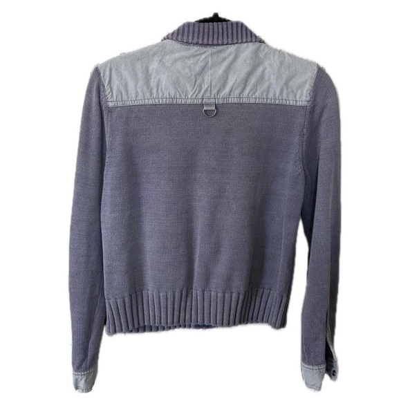 VINTAGE COLUMBIA Sporty Zip Knit Mockneck Sweater 100% Cotton in Purple Size-M/L - Picture 8 of 10